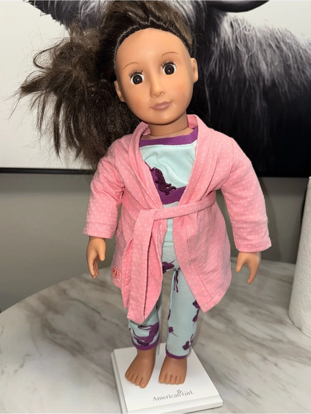 Our generation doll in horse PJ’s & robe